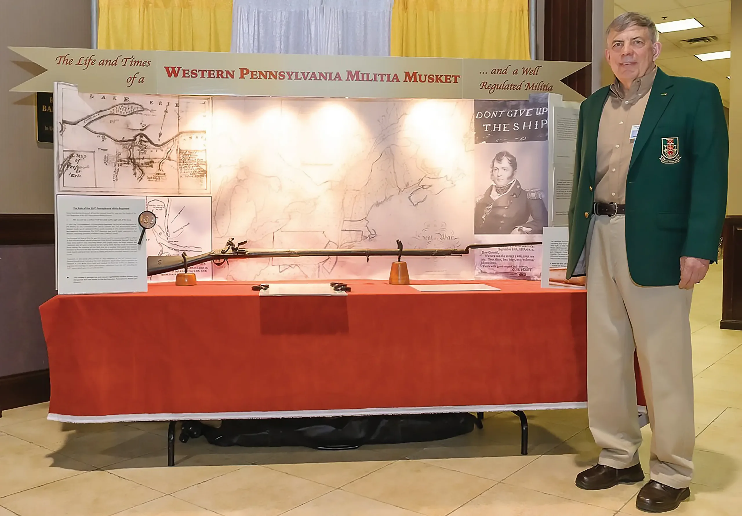David Hanes at the 2016 Annual Display Show. His Baker musket won the 2016 Thomas L. Kyser Best Single Gun Award as well as an NRA Gun Collectors Affiliate Silver Medallion.