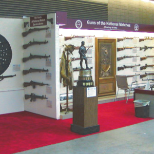 This forty-foot back-lit display, “Guns of the National Matches – A Century of Arms,” won the Silver Cup